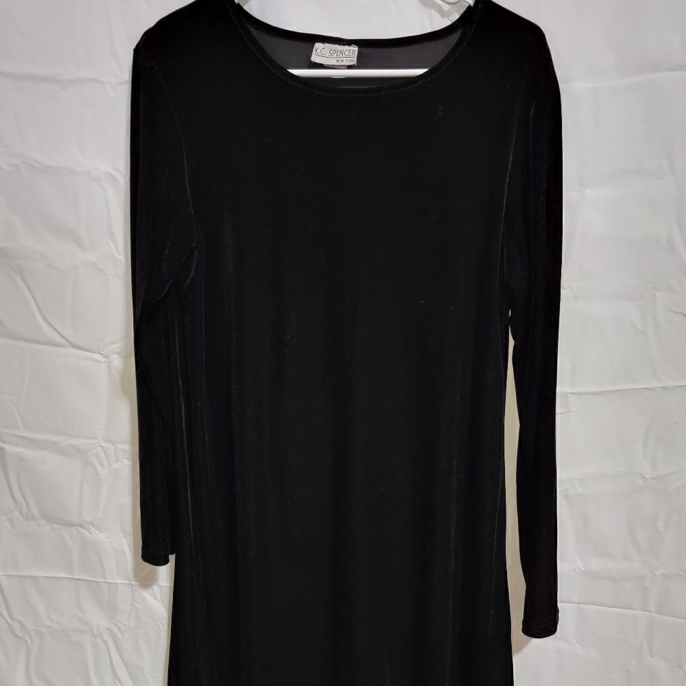 K.C. Spencer velvet black dress
